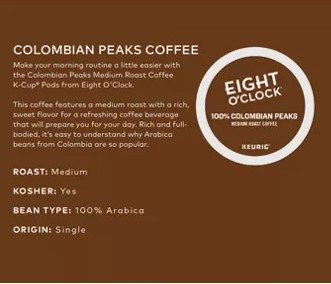 Eight O'clock Colombian