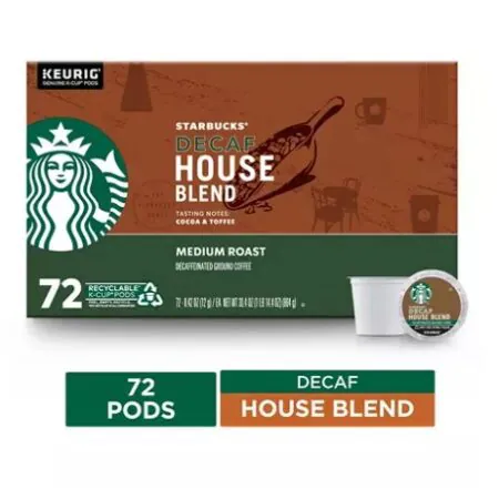 Starbucks Decaf House Blend K Cup 72 count