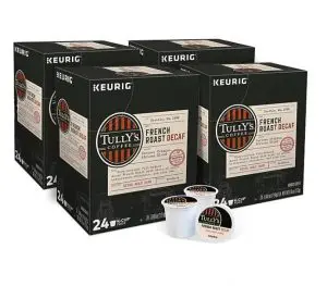 Tully's Decaf French Roast K Cups Keurig 96 pack