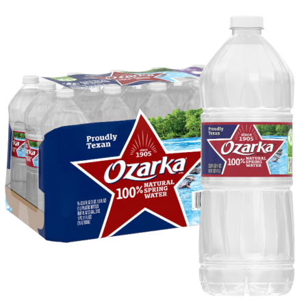 Ozarka Natural Spring Water 1 liter 15 pack