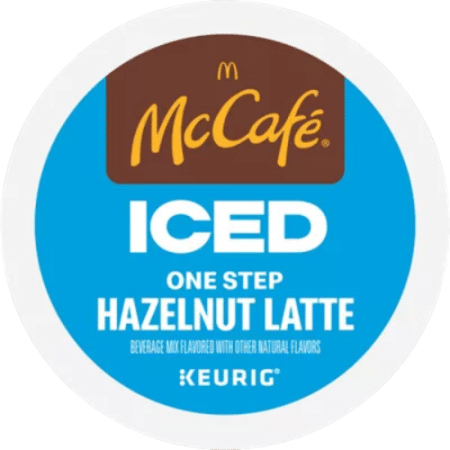 Mc Cafe iced one step hazelnut latte