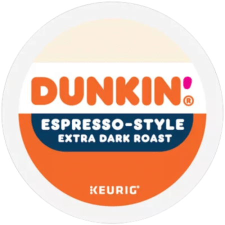 dunkin donut Espresso Style K cup pods